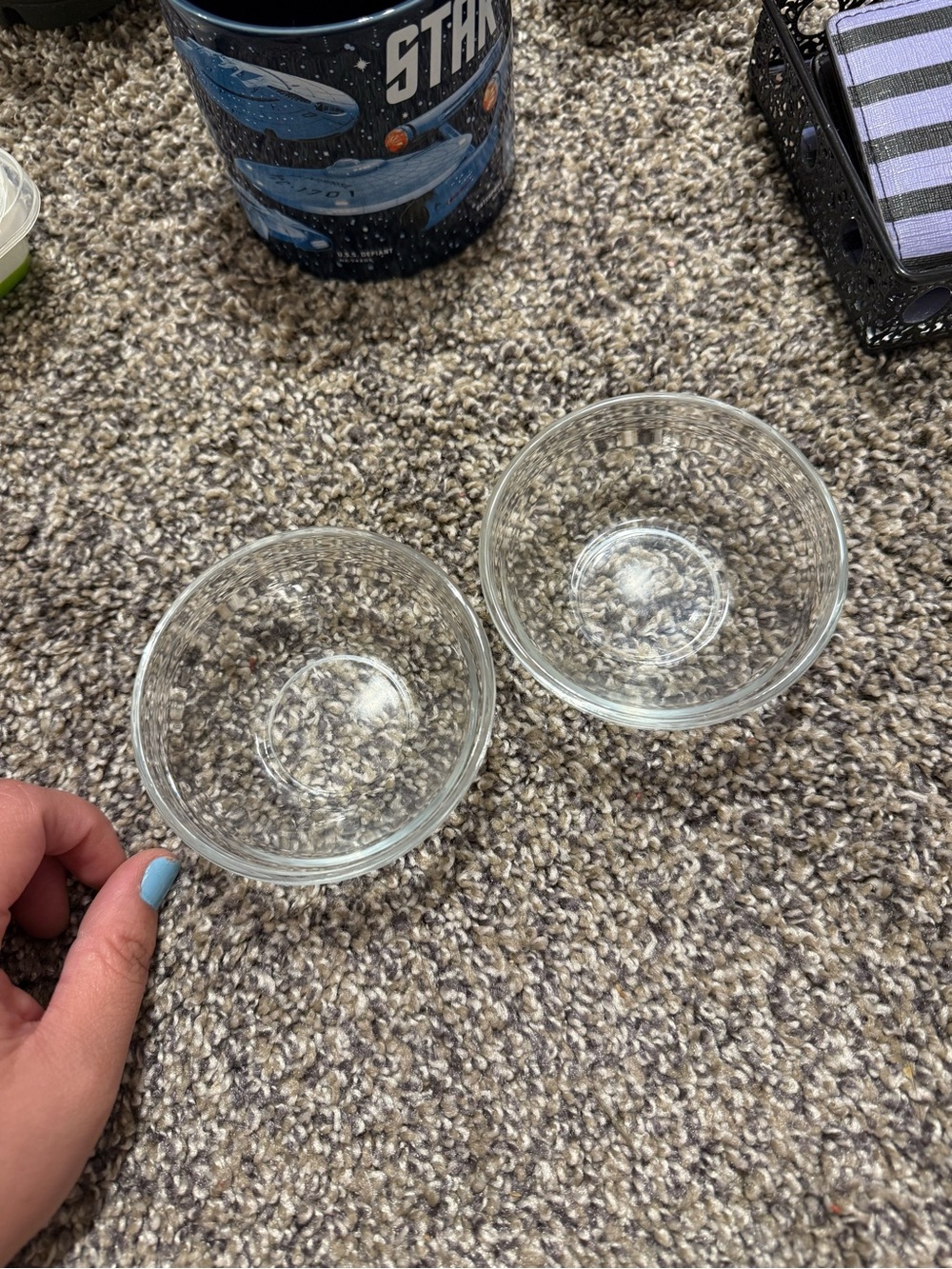 Clear Glass Prep Bowls - Set of 2
